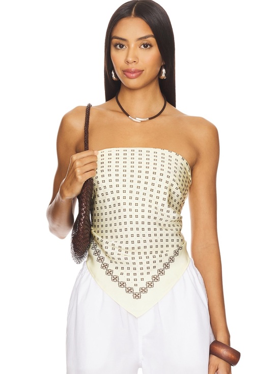 EAVES Tops - NWT EAVES Paola Scarf in Pastel Yellow